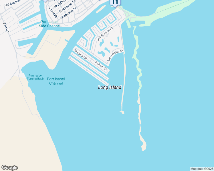 map of restaurants, bars, coffee shops, grocery stores, and more near 96 East Scallop in Port Isabel