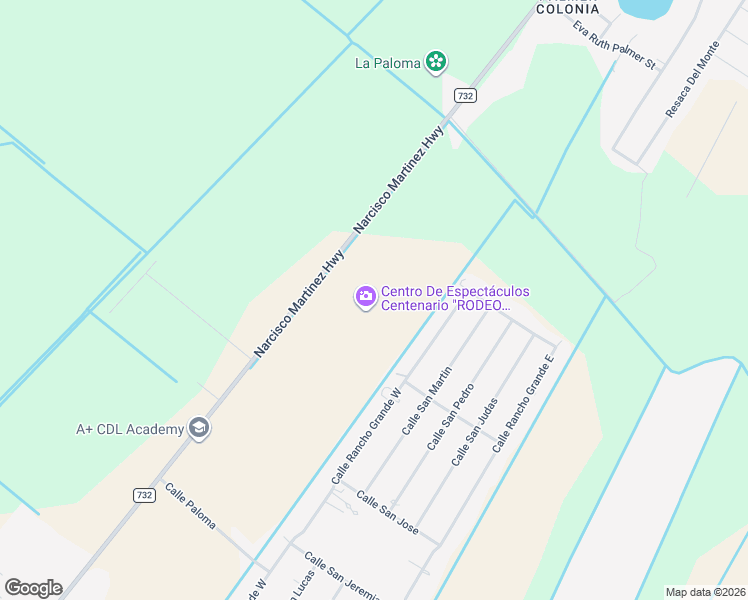 map of restaurants, bars, coffee shops, grocery stores, and more near 34295 Fm 732 in San Benito