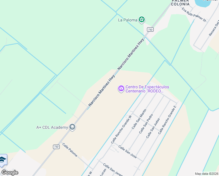 map of restaurants, bars, coffee shops, grocery stores, and more near 34333 Farm to Market Road 732 in San Benito