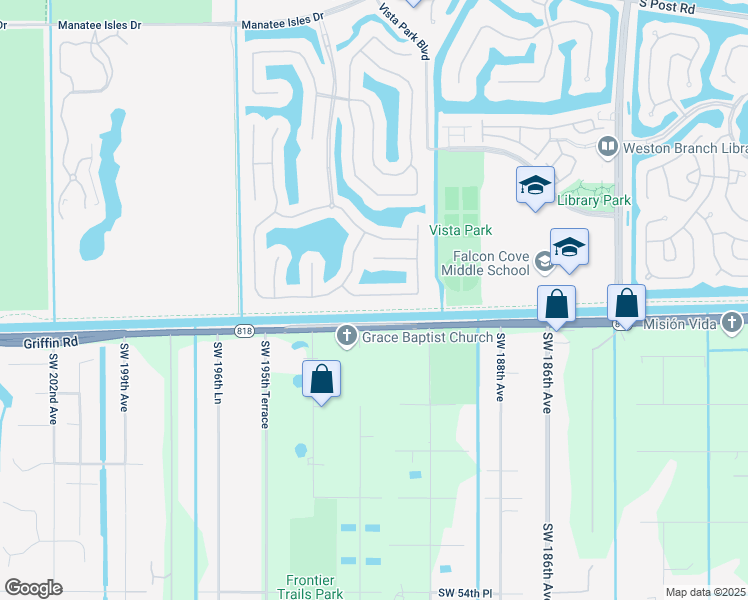 map of restaurants, bars, coffee shops, grocery stores, and more near 19266 Seneca Avenue in Weston