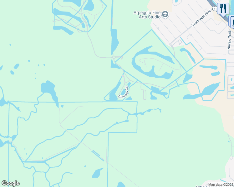 map of restaurants, bars, coffee shops, grocery stores, and more near 9826 Giaveno Circle in Naples