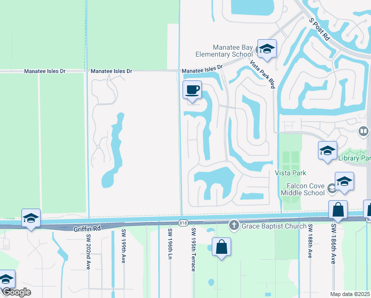 map of restaurants, bars, coffee shops, grocery stores, and more near 4122 Cascade Terrace in Weston