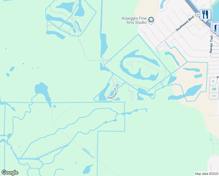 map of restaurants, bars, coffee shops, grocery stores, and more near 9830 Giaveno Circle in Naples