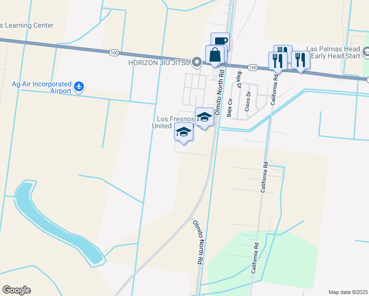 map of restaurants, bars, coffee shops, grocery stores, and more near 33790 Farm to Market Road 803 in San Benito