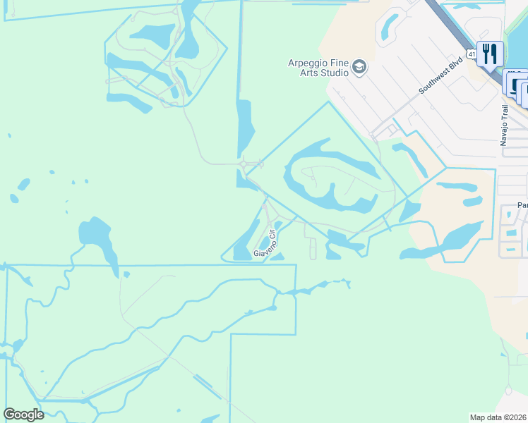 map of restaurants, bars, coffee shops, grocery stores, and more near 9826 Giaveno Circle in Naples