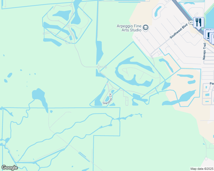 map of restaurants, bars, coffee shops, grocery stores, and more near 9826 Giaveno Circle in Naples