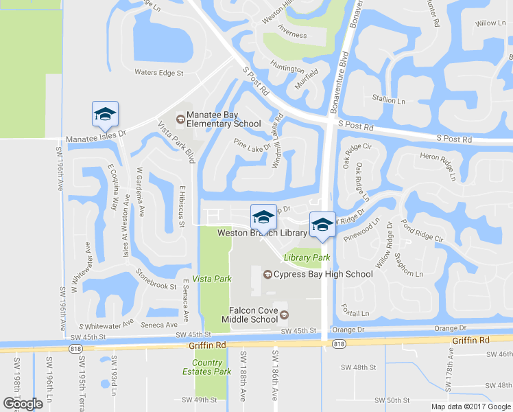 map of restaurants, bars, coffee shops, grocery stores, and more near 3917 Tree Top Drive in Weston