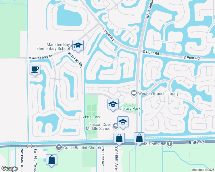 map of restaurants, bars, coffee shops, grocery stores, and more near 3917 Tree Top Drive in Weston