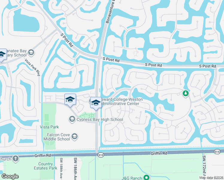 map of restaurants, bars, coffee shops, grocery stores, and more near 3703 Oak Ridge Circle in Weston