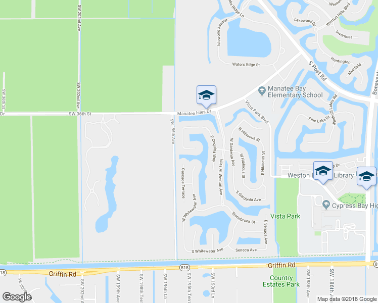 map of restaurants, bars, coffee shops, grocery stores, and more near 19512 S Coquina Way in Weston