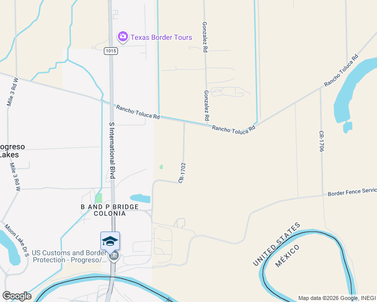 map of restaurants, bars, coffee shops, grocery stores, and more near 1520 Rancho Toluca Road in Progreso
