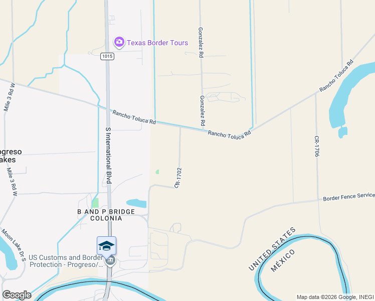 map of restaurants, bars, coffee shops, grocery stores, and more near 1520 Rancho Toluca Road in Progreso