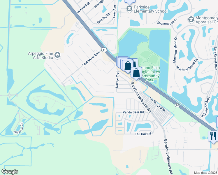 map of restaurants, bars, coffee shops, grocery stores, and more near 350 Benson Street in Naples