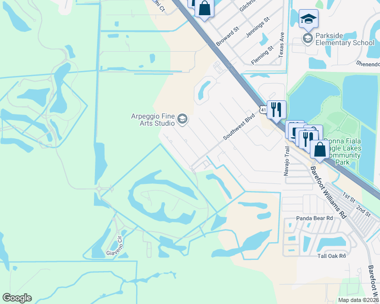 map of restaurants, bars, coffee shops, grocery stores, and more near 121 6th Street in Naples