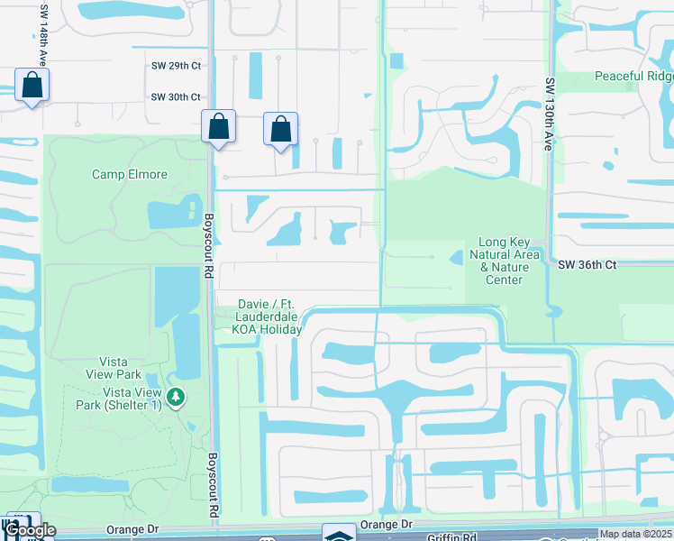 map of restaurants, bars, coffee shops, grocery stores, and more near 13690 Southwest 36th Court in Davie