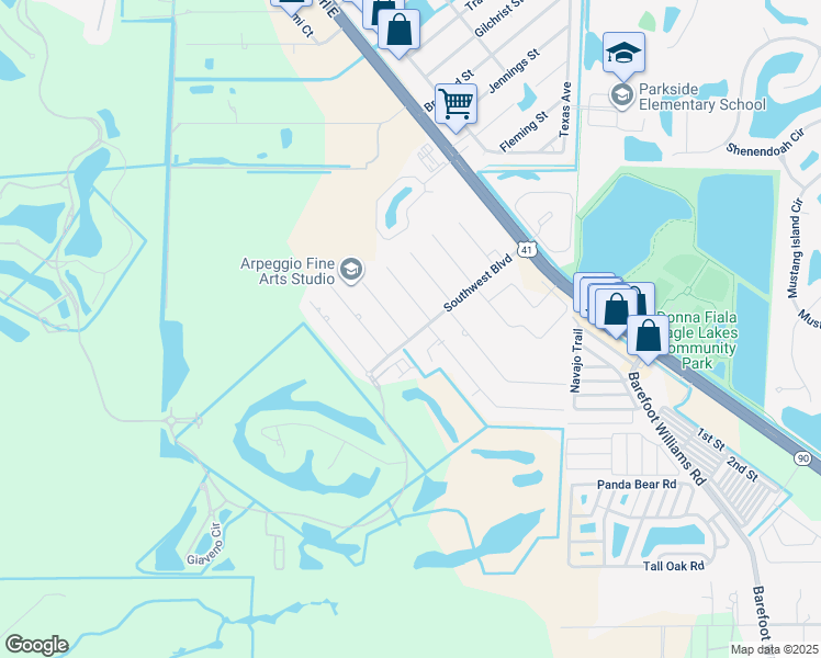 map of restaurants, bars, coffee shops, grocery stores, and more near 103 5th Street in Naples
