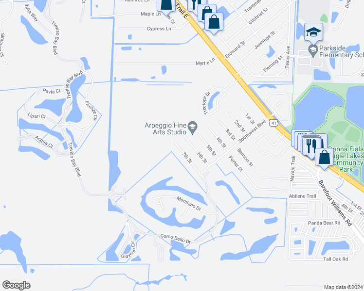 map of restaurants, bars, coffee shops, grocery stores, and more near 174 7th Street in Naples