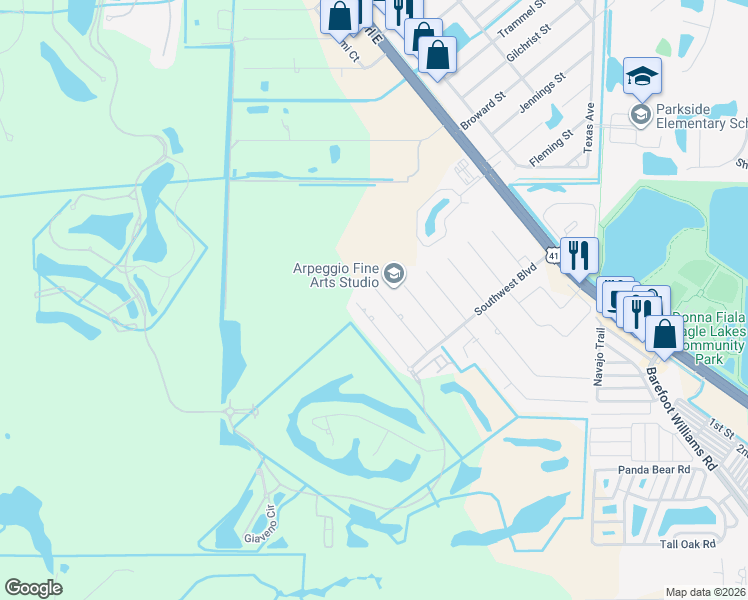 map of restaurants, bars, coffee shops, grocery stores, and more near 181 6th Street in Naples
