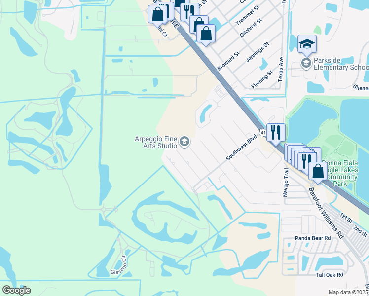 map of restaurants, bars, coffee shops, grocery stores, and more near 159 5th Street in Naples