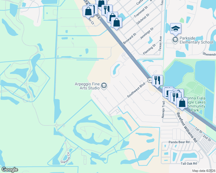 map of restaurants, bars, coffee shops, grocery stores, and more near 165 4th Street in Naples