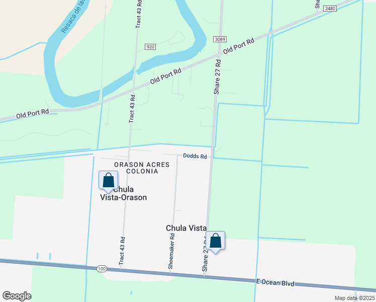 map of restaurants, bars, coffee shops, grocery stores, and more near 36397 Dodds Road in Los Fresnos