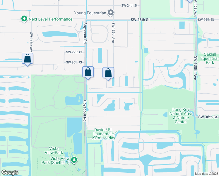 map of restaurants, bars, coffee shops, grocery stores, and more near 14011 Southwest 33rd Court in Davie