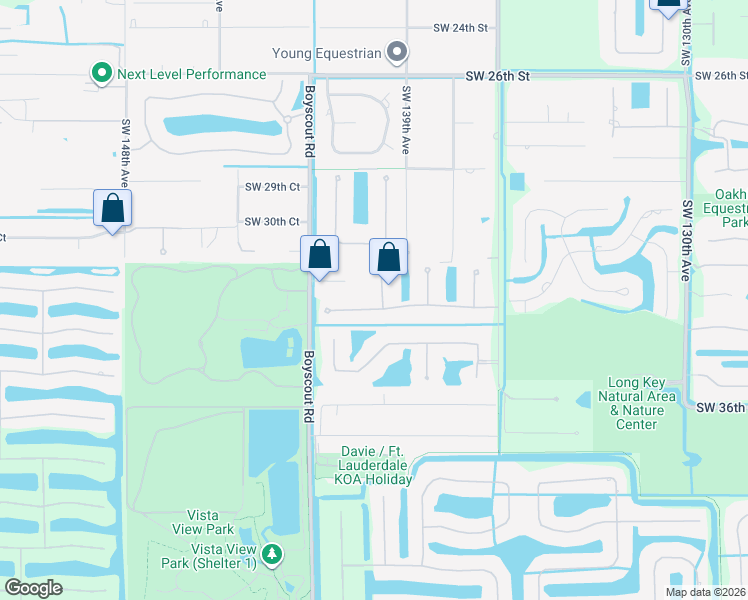 map of restaurants, bars, coffee shops, grocery stores, and more near 14011 Southwest 33rd Court in Davie