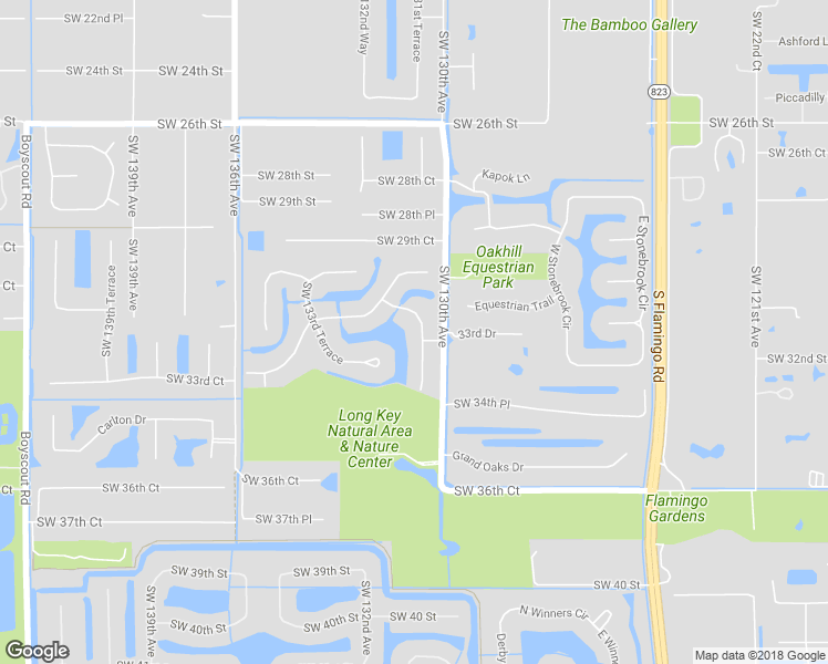 map of restaurants, bars, coffee shops, grocery stores, and more near 3251 Southwest 131st Terrace in Davie