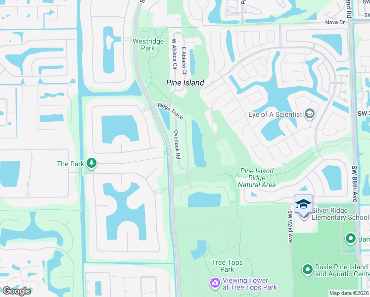 map of restaurants, bars, coffee shops, grocery stores, and more near 3283 Ridge Trace in Davie