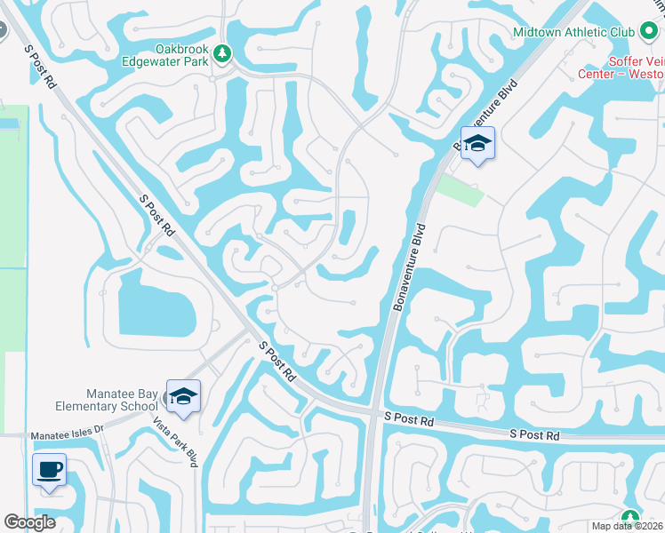 map of restaurants, bars, coffee shops, grocery stores, and more near 3088 Birkdale Drive in Weston