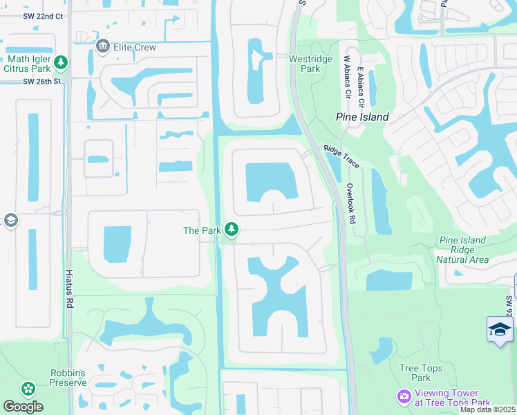 map of restaurants, bars, coffee shops, grocery stores, and more near 10403 South Lake Vista Circle in Davie