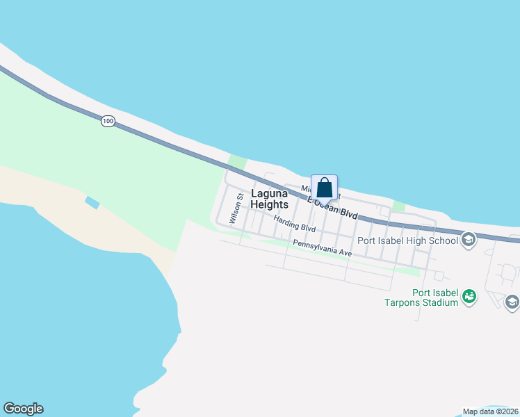 map of restaurants, bars, coffee shops, grocery stores, and more near 47407 Harding Boulevard in Port Isabel