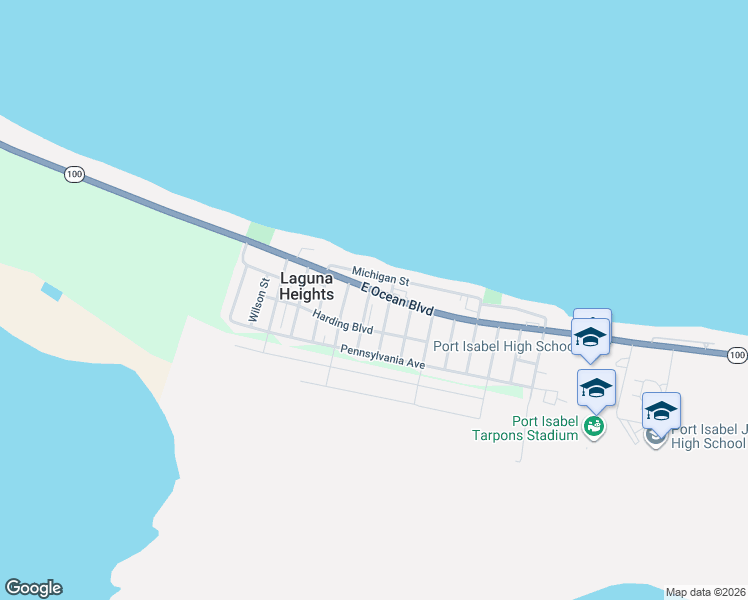 map of restaurants, bars, coffee shops, grocery stores, and more near in Laguna Heights