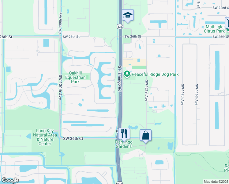 map of restaurants, bars, coffee shops, grocery stores, and more near 3251 East Stonebrook Circle in Davie