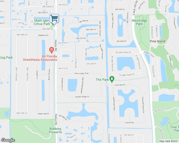 map of restaurants, bars, coffee shops, grocery stores, and more near 10831 Pine Lodge Trail in Davie