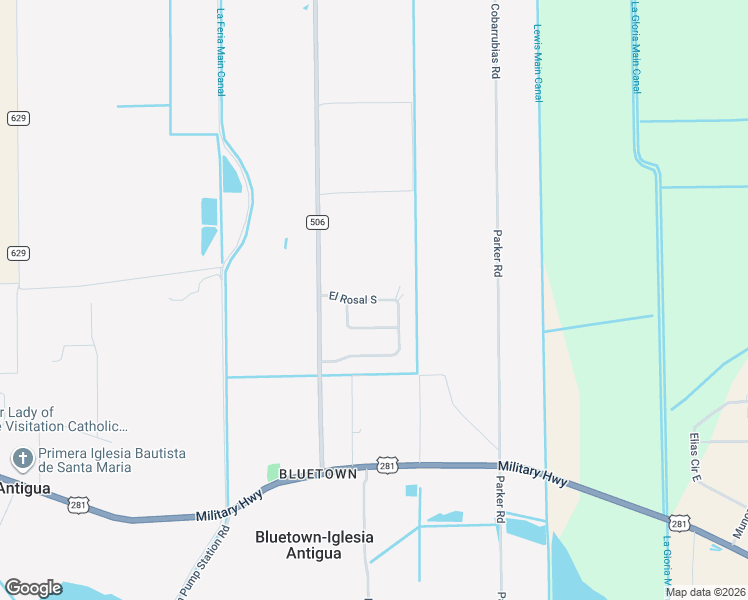 map of restaurants, bars, coffee shops, grocery stores, and more near 12680 El Rosal South in La Feria