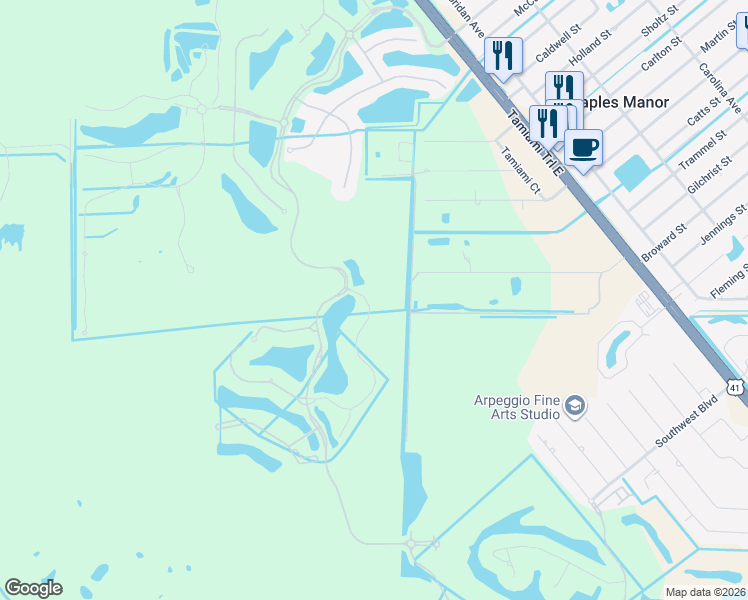 map of restaurants, bars, coffee shops, grocery stores, and more near 9530 Firenze Circle in Naples