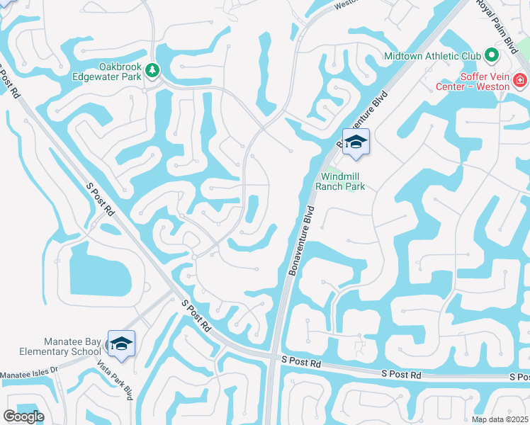 map of restaurants, bars, coffee shops, grocery stores, and more near 3053 Birkdale Drive in Weston