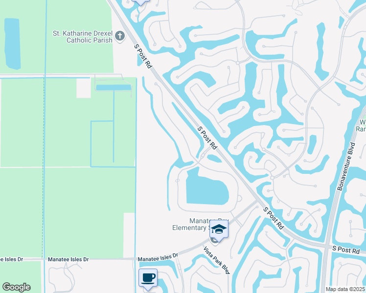 map of restaurants, bars, coffee shops, grocery stores, and more near 2951 Lake Ridge Lane in Weston