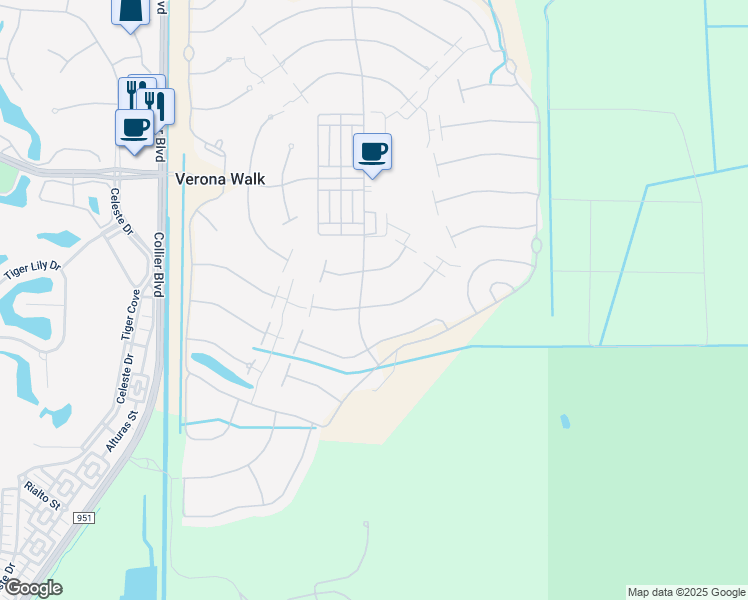 map of restaurants, bars, coffee shops, grocery stores, and more near 8515 Alessandria Court in Naples