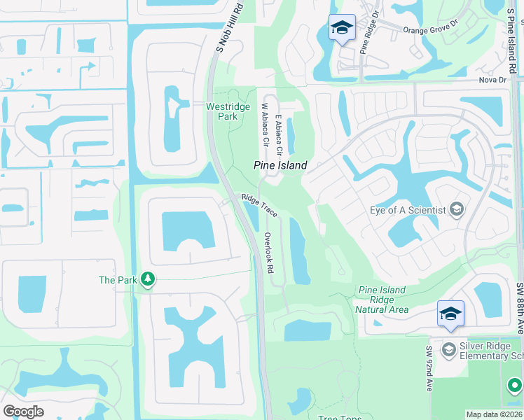 map of restaurants, bars, coffee shops, grocery stores, and more near 3030 Abiaca Circle in Davie