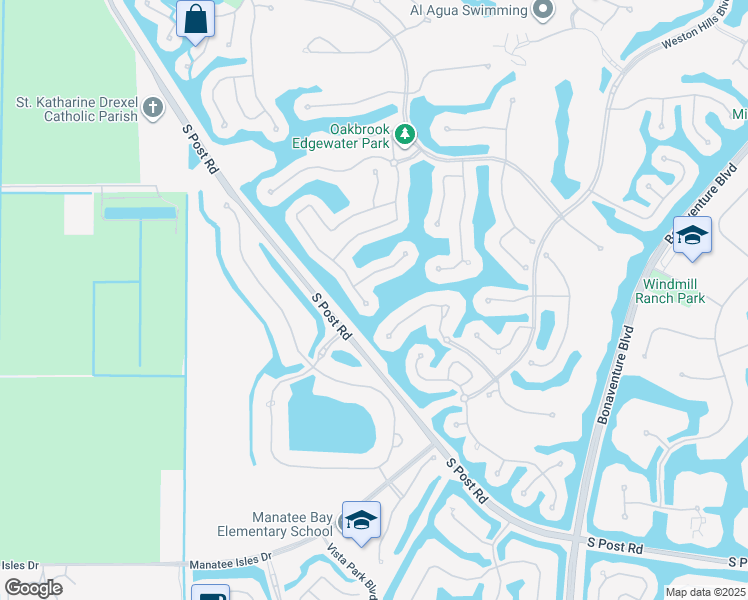 map of restaurants, bars, coffee shops, grocery stores, and more near 3004 Oakbrook Drive in Weston