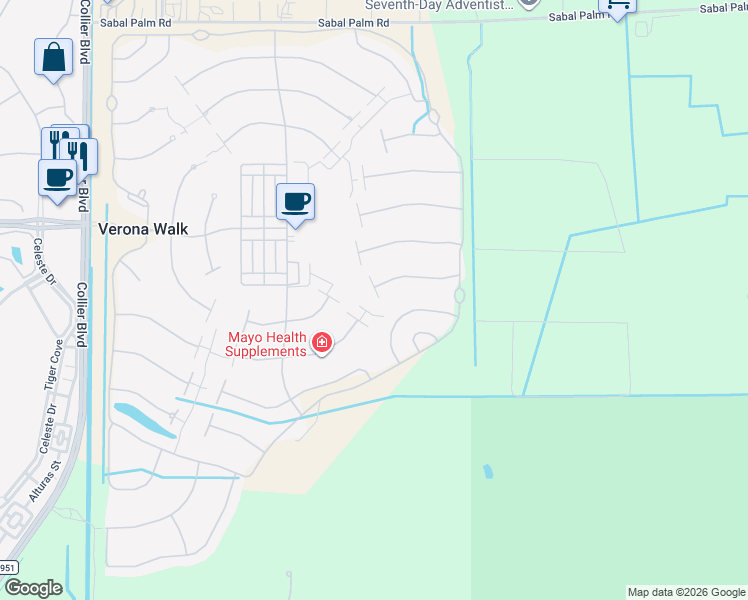 map of restaurants, bars, coffee shops, grocery stores, and more near 8074 Wilfredo Court in Naples