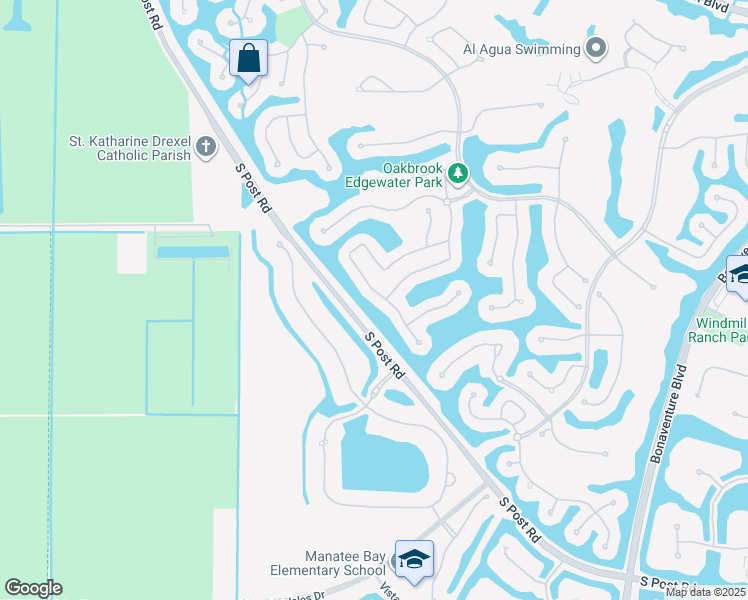 map of restaurants, bars, coffee shops, grocery stores, and more near 2883 Oakbrook Drive in Weston
