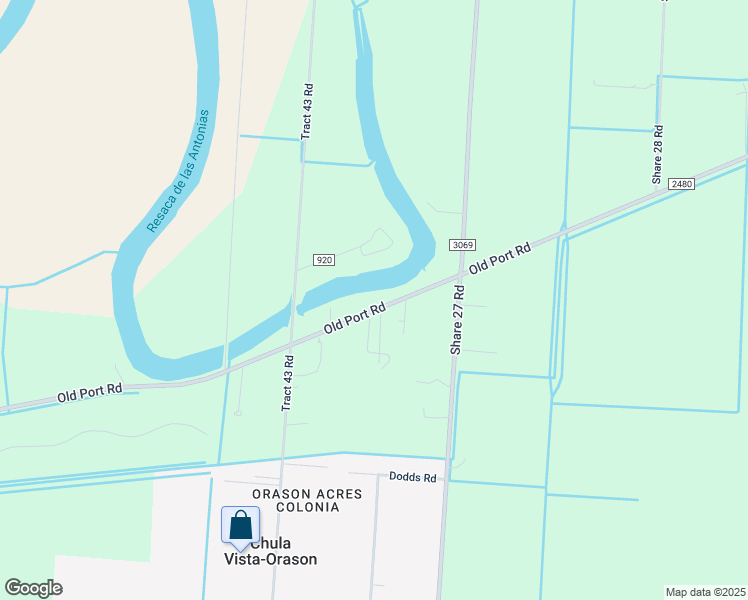 map of restaurants, bars, coffee shops, grocery stores, and more near 36001-36499 Farm to Market 2480 in Los Fresnos