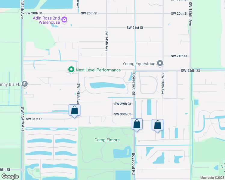 map of restaurants, bars, coffee shops, grocery stores, and more near 14363 Jockey Circle in Davie