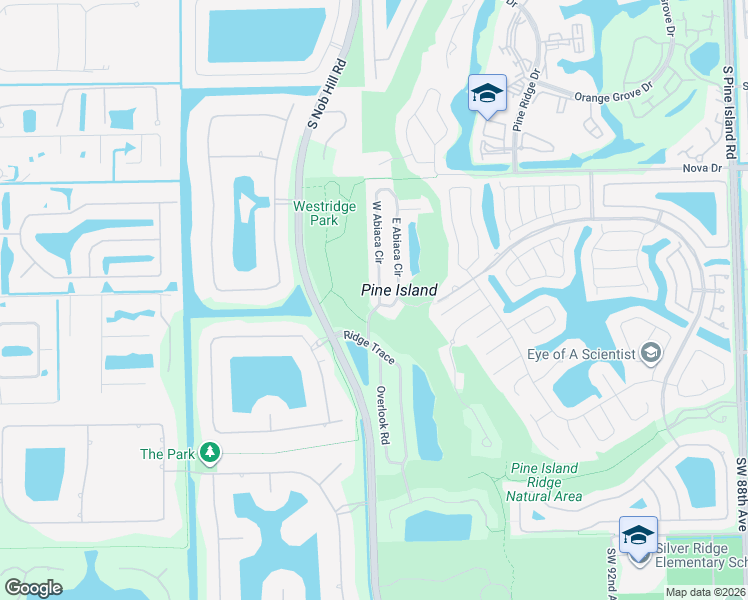 map of restaurants, bars, coffee shops, grocery stores, and more near 3001 West Abiaca Circle in Davie