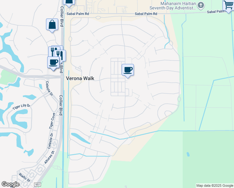 map of restaurants, bars, coffee shops, grocery stores, and more near 8290 Josefa Way in Naples