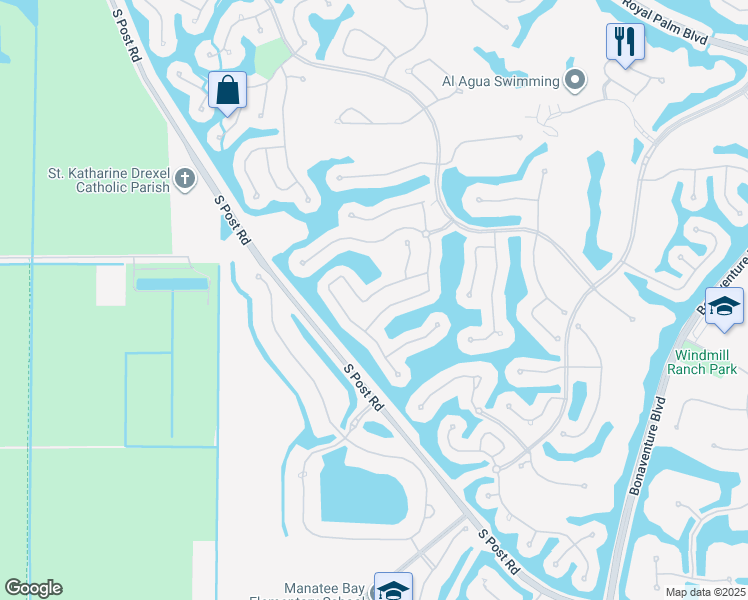 map of restaurants, bars, coffee shops, grocery stores, and more near 2704 Oakbrook Drive in Weston