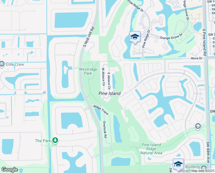map of restaurants, bars, coffee shops, grocery stores, and more near 2883 East Abiaca Circle in Davie
